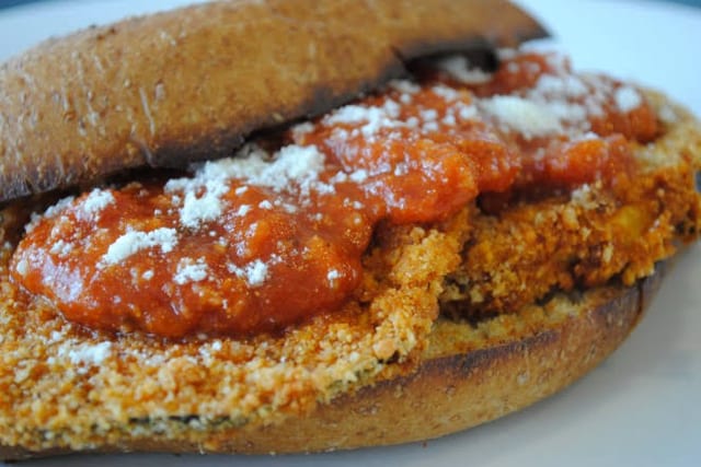 Eggplant Parmesan Hero.